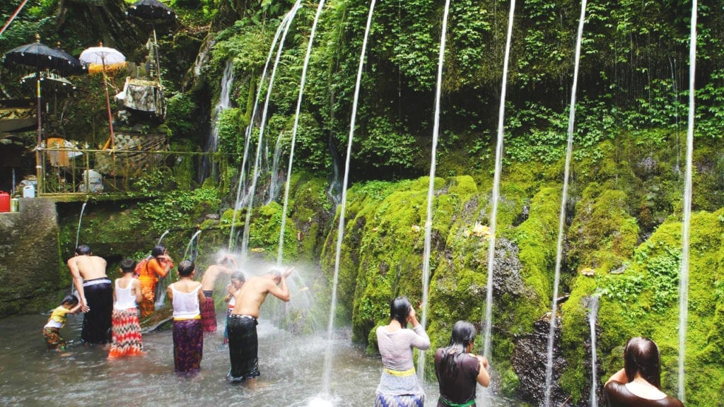 Bedugul Highlands Waterfall Bathing