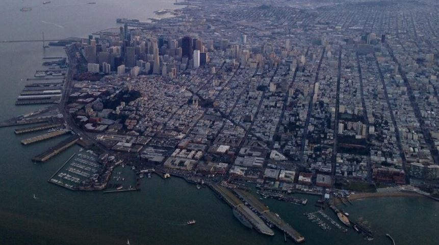 Downtown San Fran BA PILOT AIRPLANE COCKPIT PHOTOGRAPHY