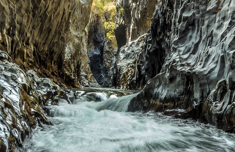 High adventure in the Alcantara Gorges