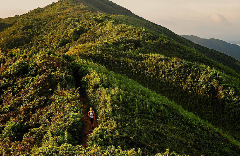 Hiking the Dragon Back trail.