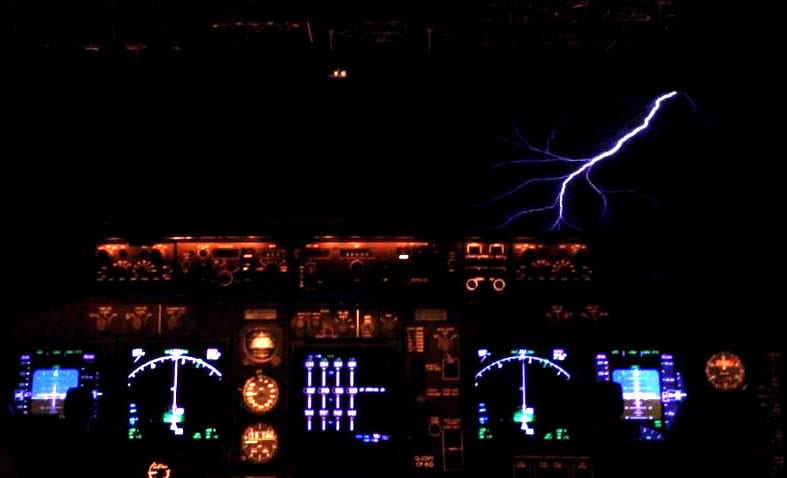 Lightning from the cockpit