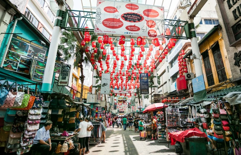 Market stalls in Kuala Lumpur