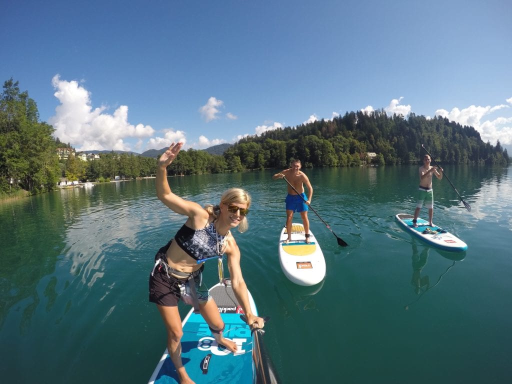 paddleboarding