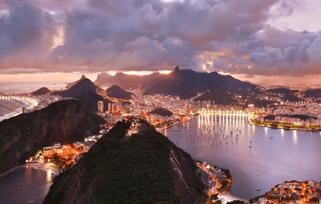Sugarloaf Mountain in Rio de Janiero at twilight