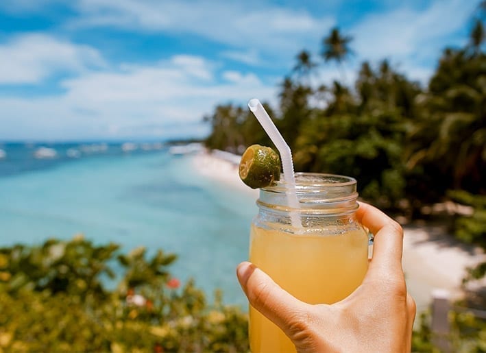 Drinking rum on Belize's beaches