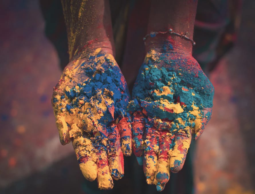 painted hands