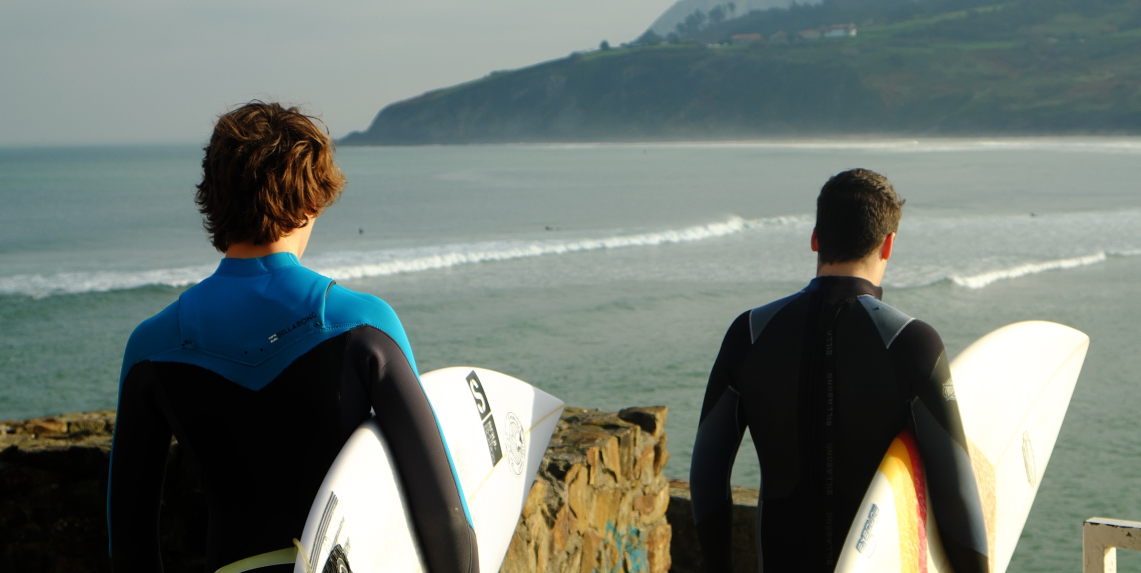 two men surfing