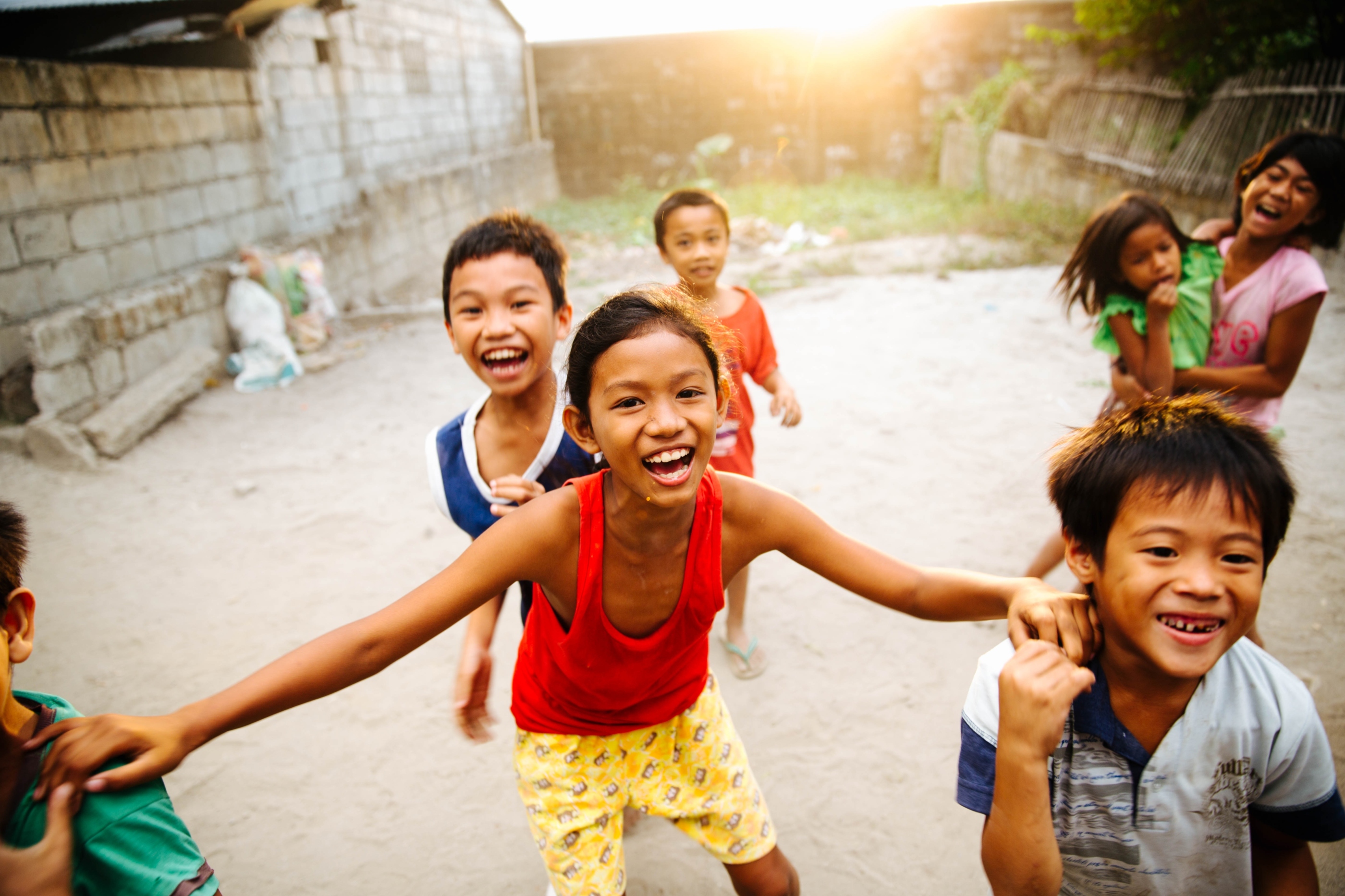 Children playing in Philippines
