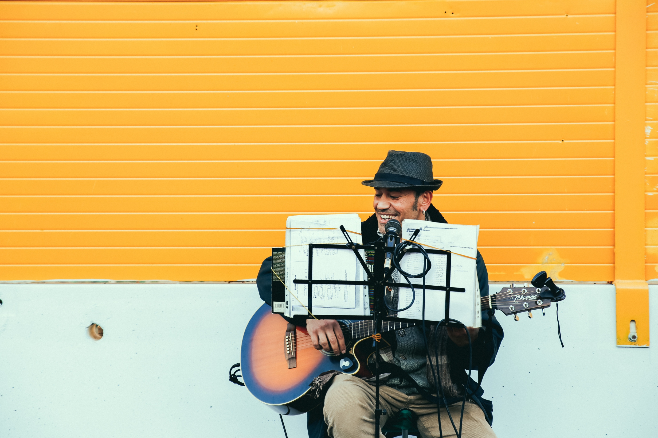 man playing guitar