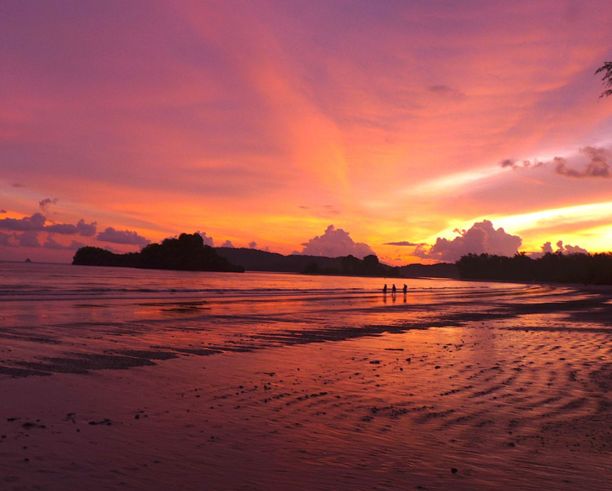 Thailand beach at sunset
