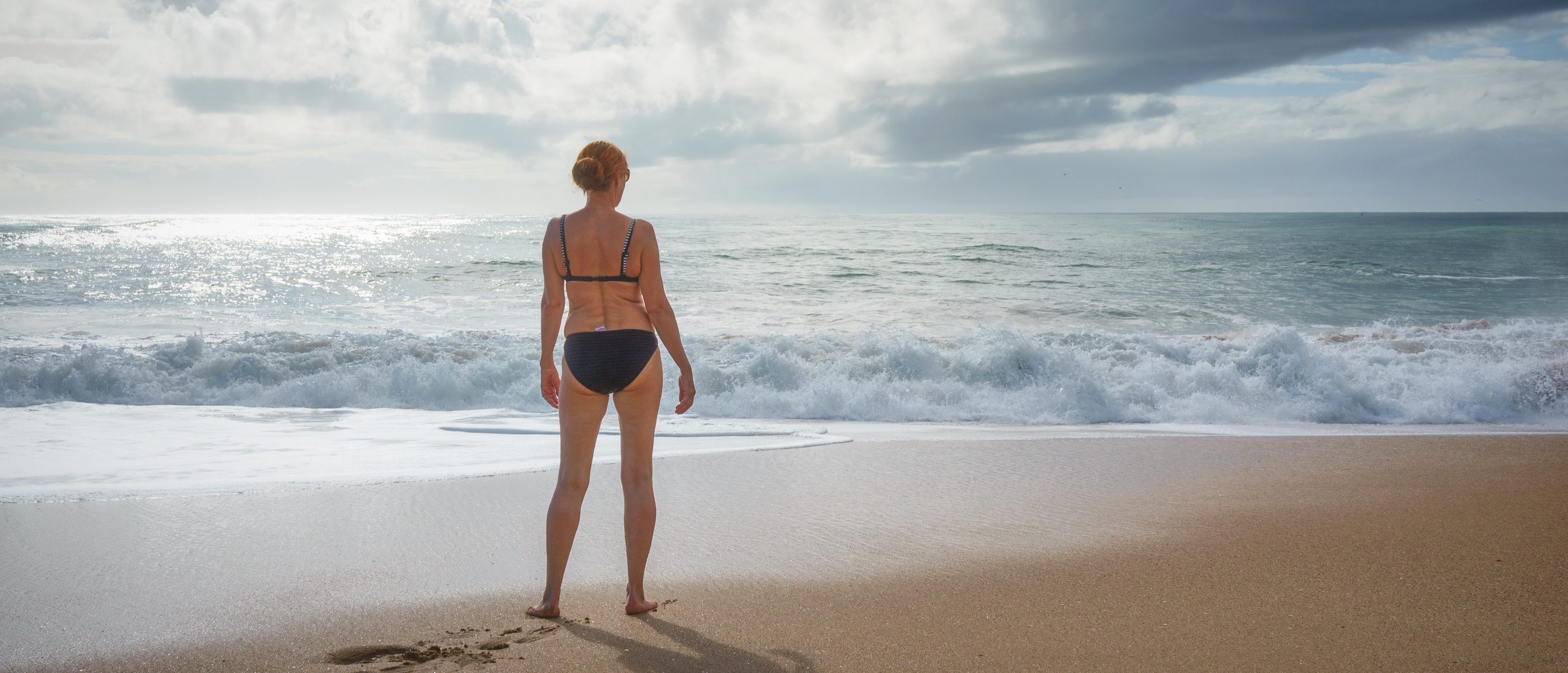 woman in bikini on beach