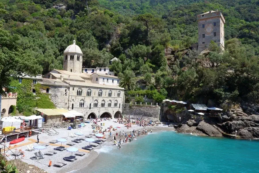 The Abbey of San Fruttuoso in Camogli, Italy