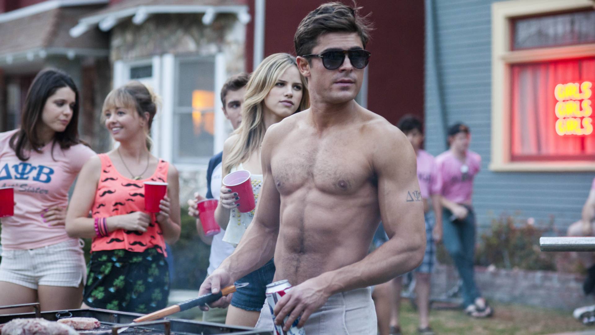 zac efron topless at a bbq