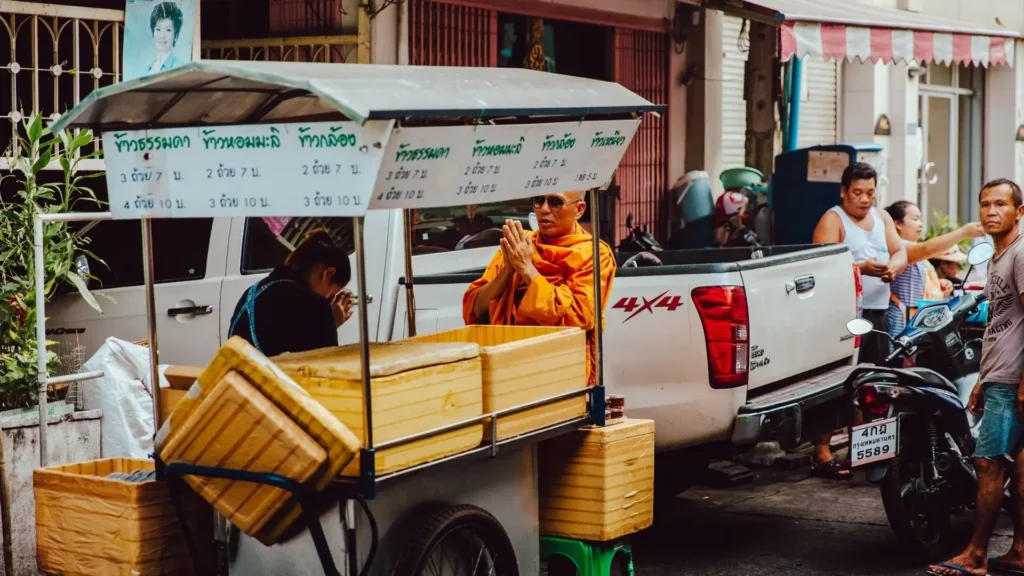 A food kiosk in Bangkok, Thailand