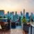 An urban rooftop bar
