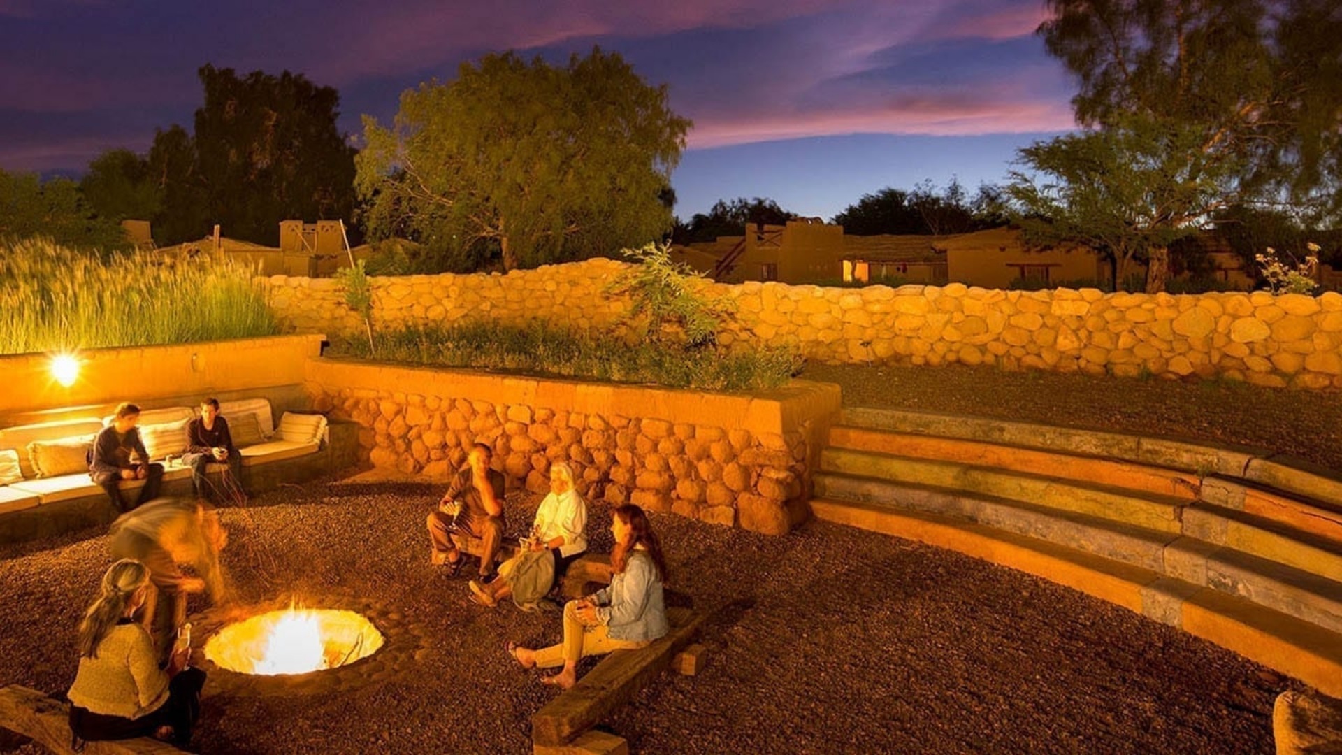 Sunset drinks at Hotel Altiplanico in Chile's Atacama region