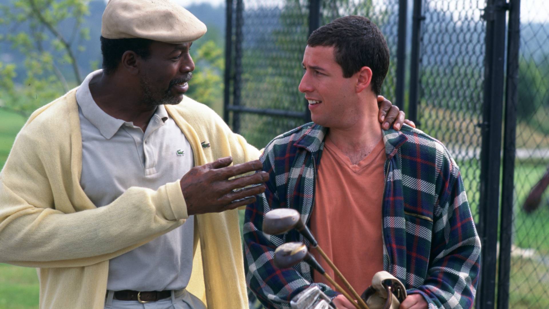 adam sandler in happy gilmore playing golf in a career change