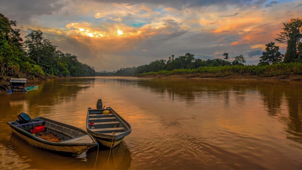 A river in the Sarak region of Borneo