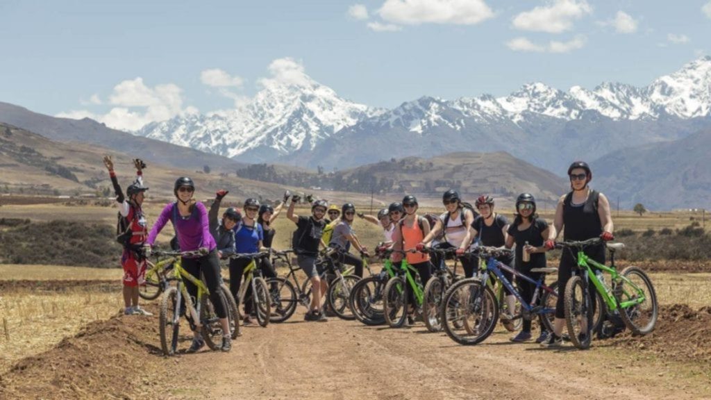 Cycling in the Cusco highlands of Peru