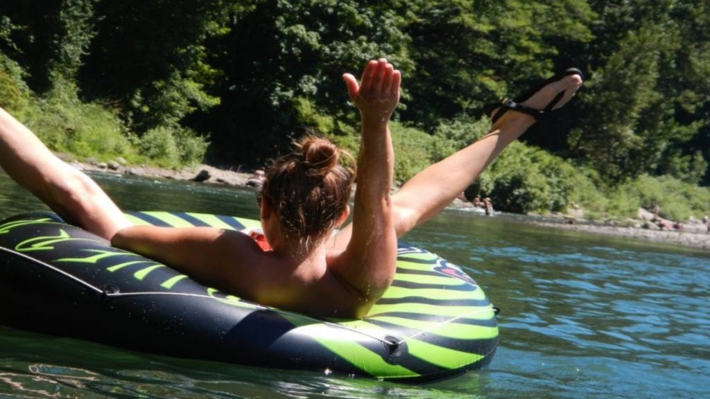 Tubing down Palomino River in Colombia