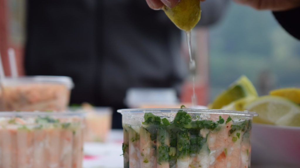 Street food healthy eating ceviche