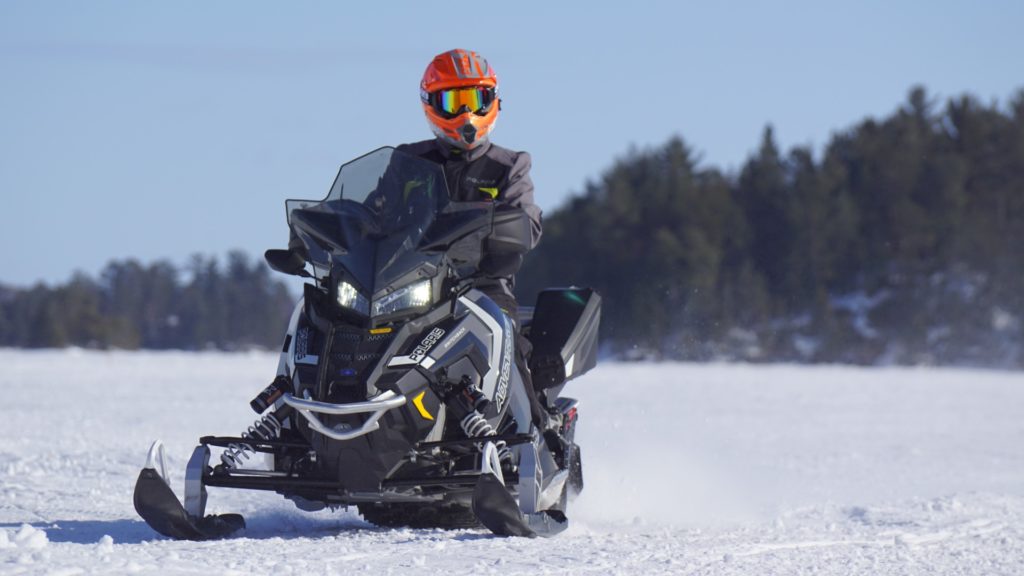 snowmobile winter vacation