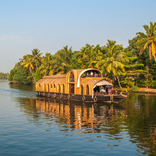 Boat house in Kerala, India