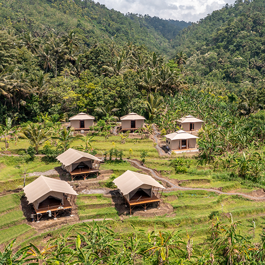 Pavilions at Kaura Manggi accomodation in Bali, Indonesia